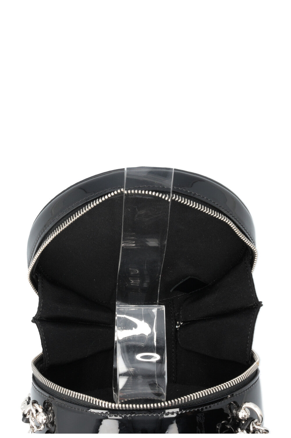 CHANEL Evening On The Moon Crossbody Bag Glitter Silver