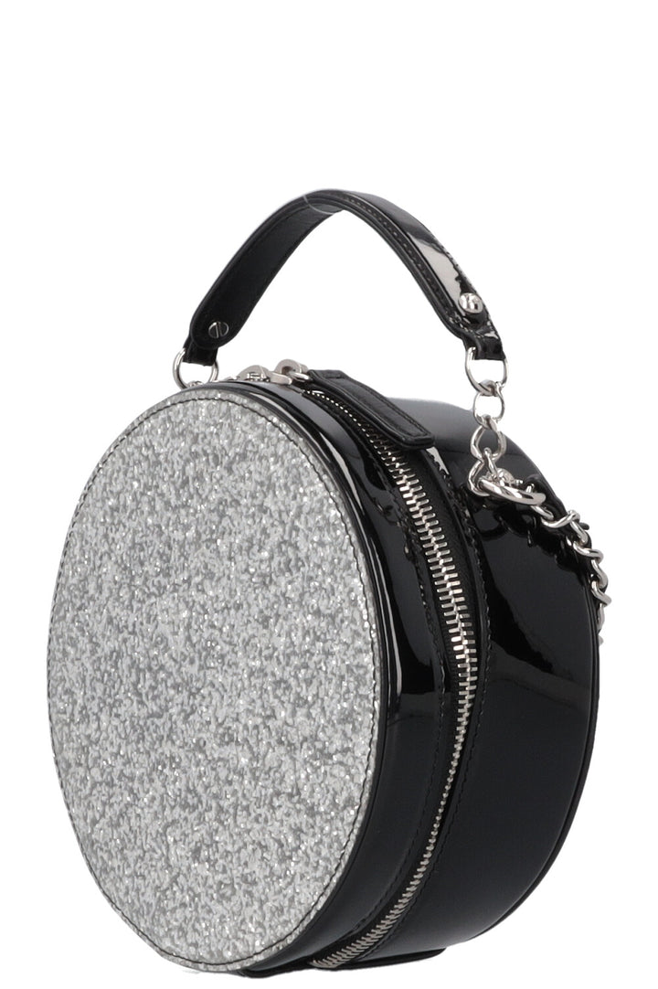CHANEL Evening On The Moon Crossbody Bag Glitter Silver