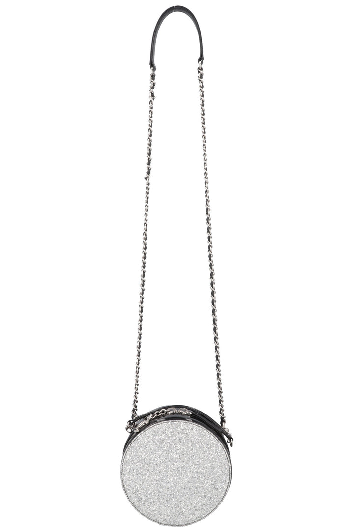 CHANEL Evening On The Moon Crossbody Bag Glitter Silver