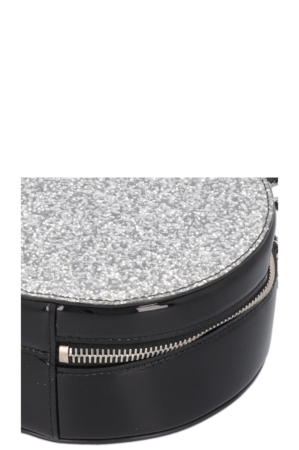 CHANEL Evening On The Moon Crossbody Bag Glitter Silver