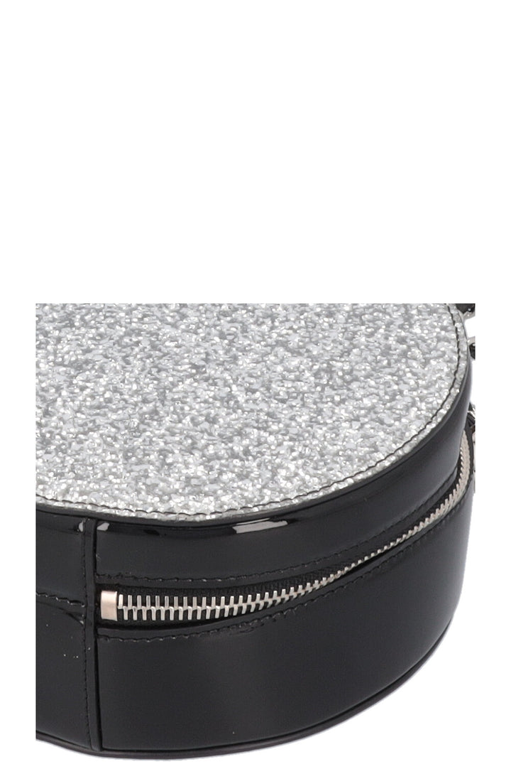 CHANEL Evening On The Moon Crossbody Bag Glitter Silver