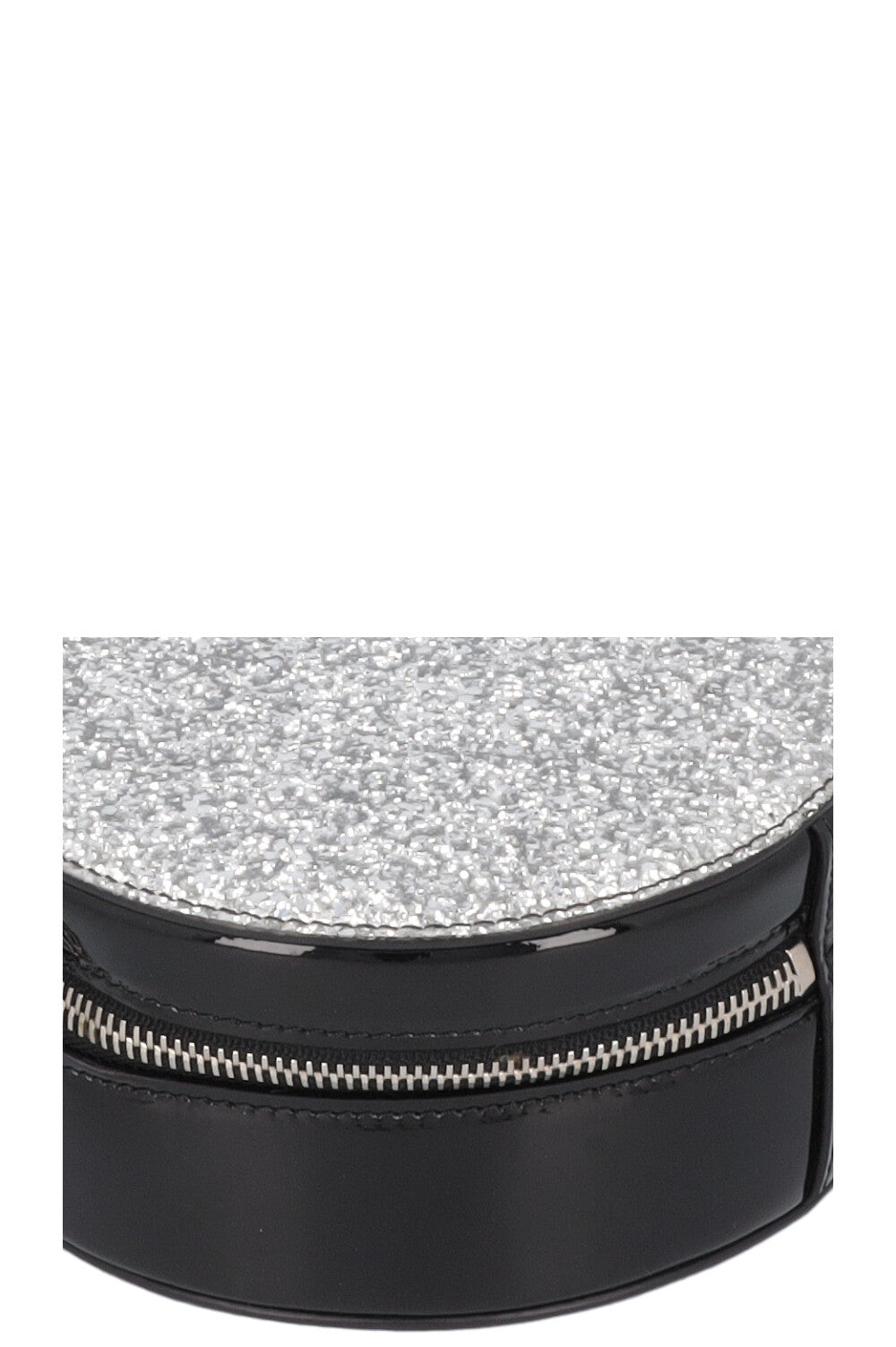CHANEL Evening On The Moon Crossbody Bag Glitter Silver