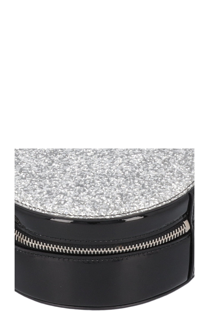 CHANEL Evening On The Moon Crossbody Bag Glitter Silver