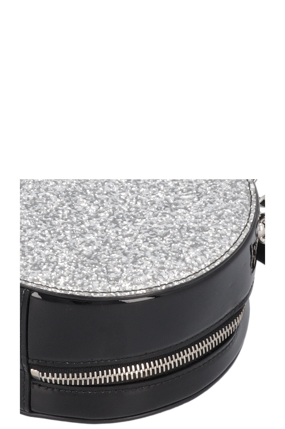 CHANEL Evening On The Moon Crossbody Bag Glitter Silver