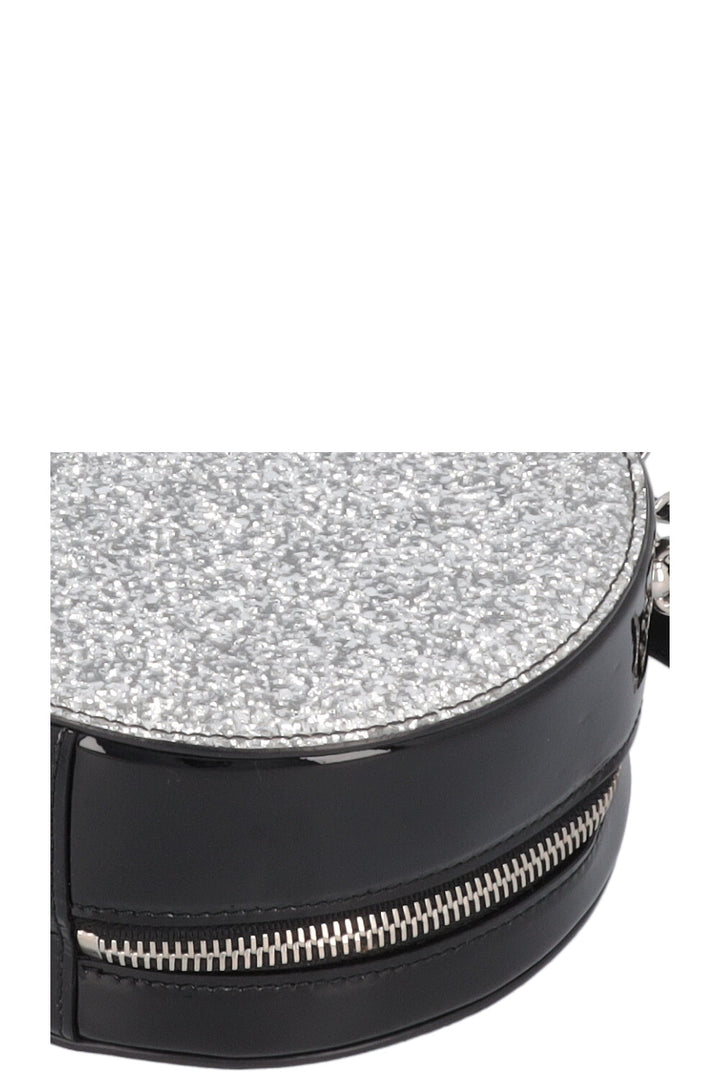 CHANEL Evening On The Moon Crossbody Bag Glitter Silver