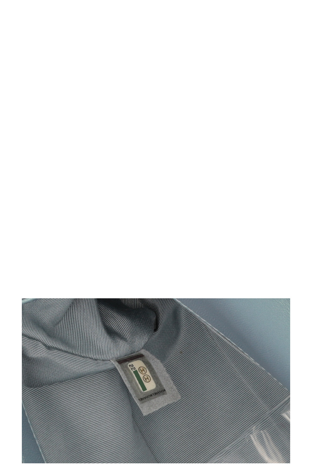 CHANEL Medium Boy Bag Iridescent Patent Blue