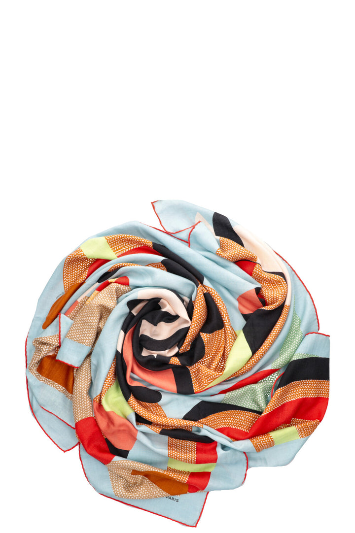 HERMÈS Scarf Mon Premier Galop 140 Cashmere & Silk