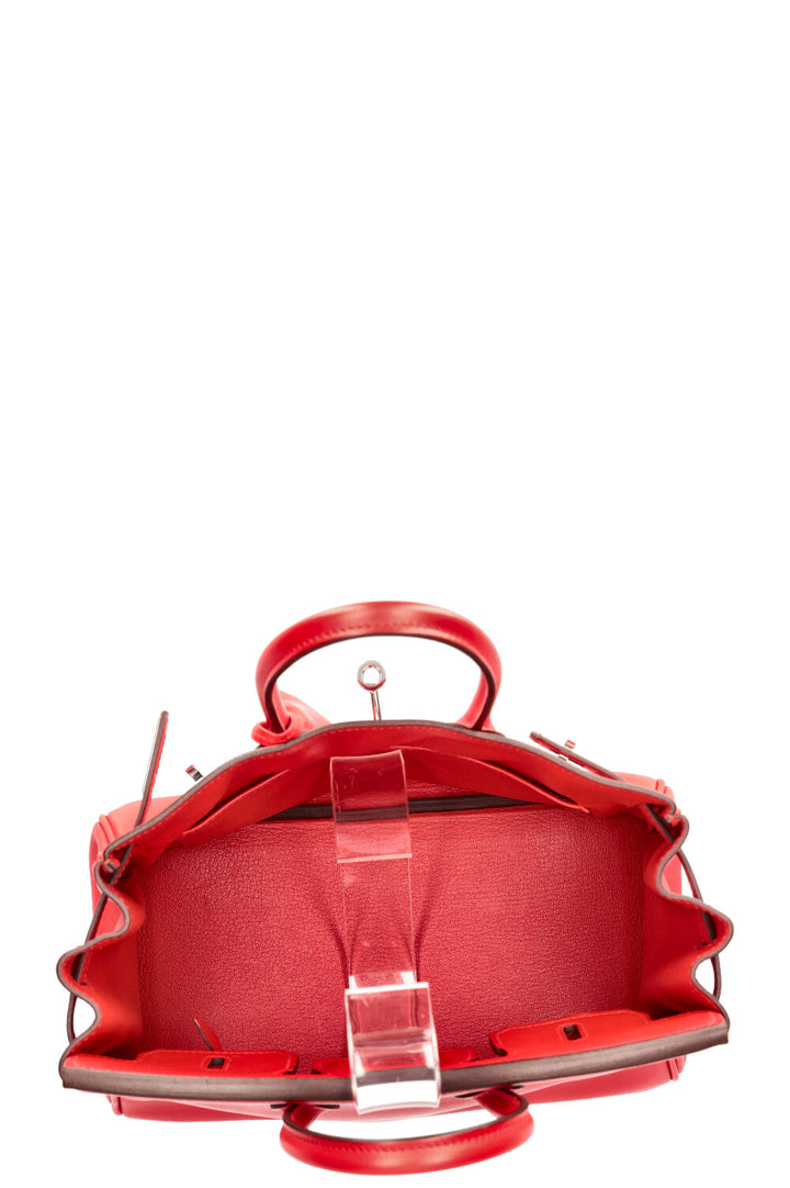 HERMÈS Birkin 25 Jonathan Leather Rouge de Coeur