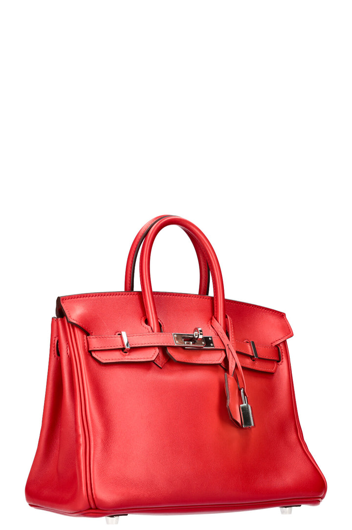 HERMÈS Birkin 25 Jonathan Leather Rouge de Coeur