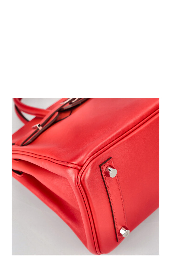 HERMÈS Birkin 25 Jonathan Leather Rouge de Coeur