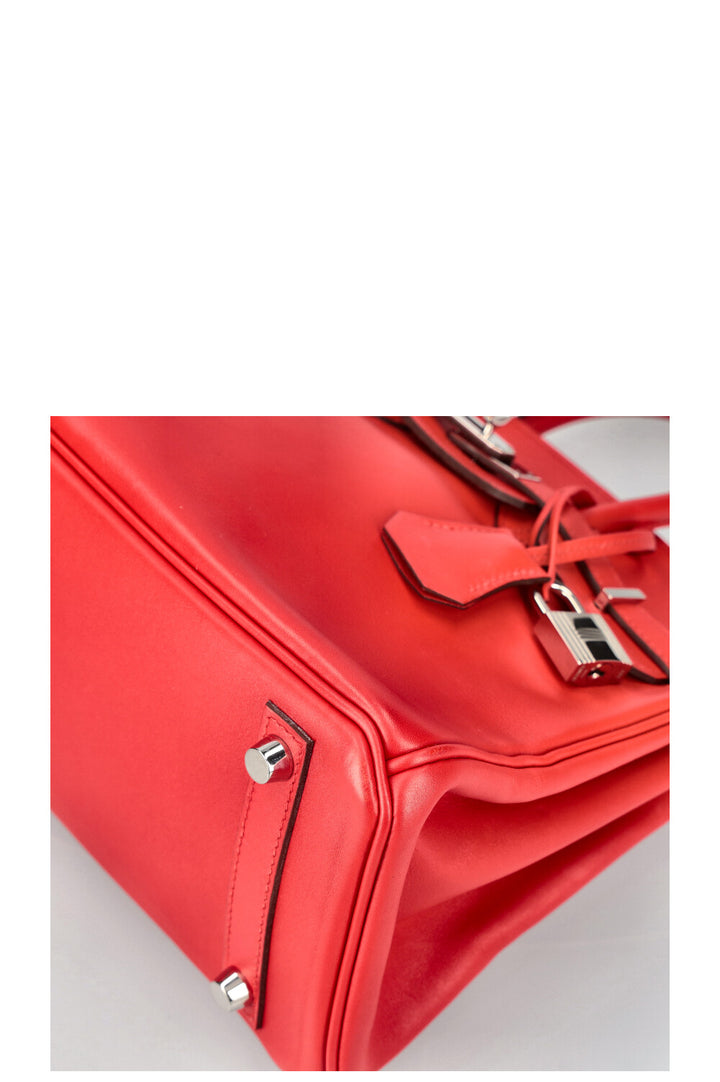 HERMÈS Birkin 25 Jonathan Leather Rouge de Coeur