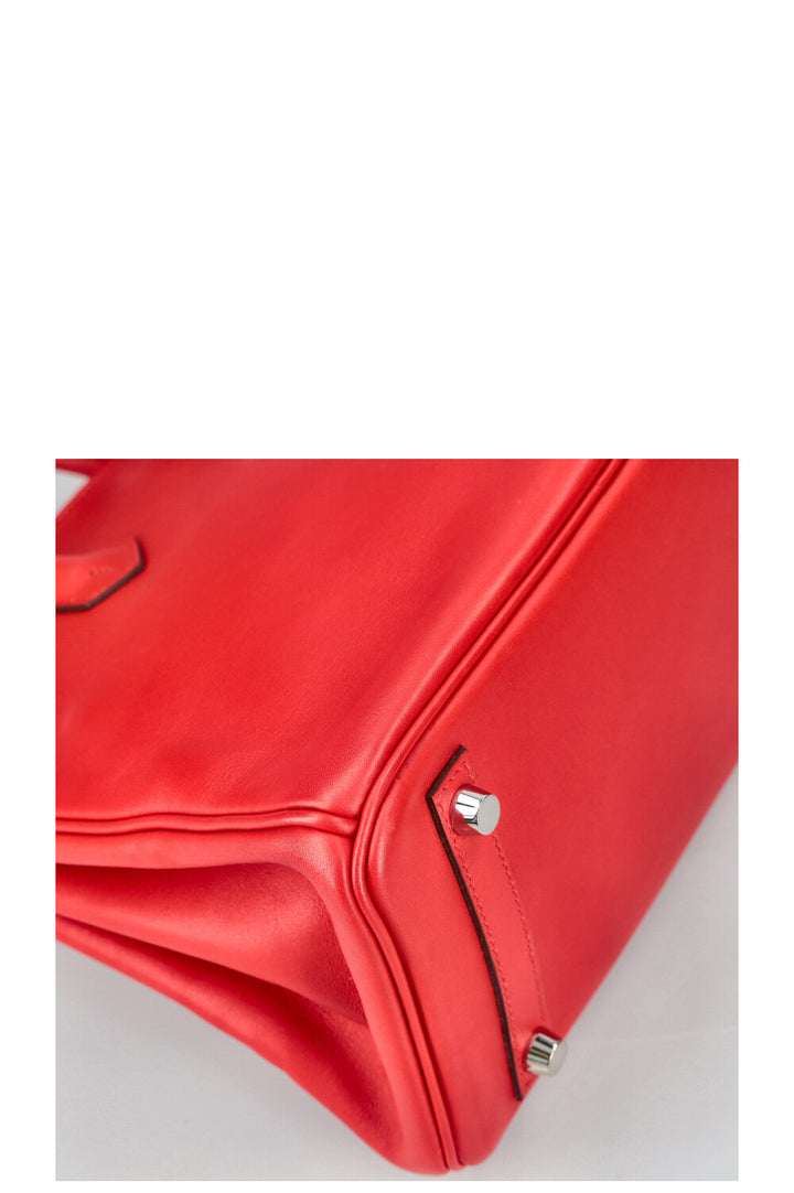 HERMÈS Birkin 25 Jonathan Leather Rouge de Coeur