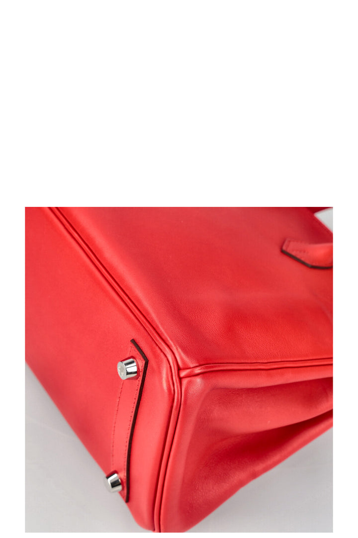 HERMÈS Birkin 25 Jonathan Leather Rouge de Coeur
