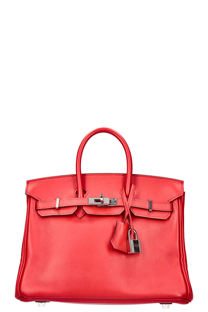 HERMÈS Birkin 25 Jonathan Leather Rouge de Coeur