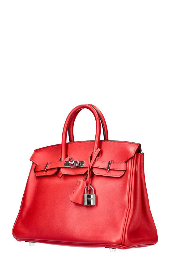 HERMÈS Birkin 25 Jonathan Leather Rouge de Coeur