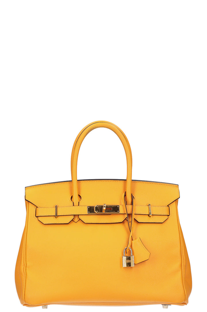 HERMÈS Horseshoe Birkin 30 Epsom Jaune D'Or