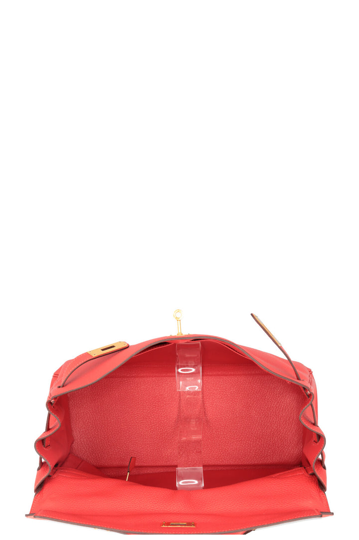 HERMÈS Kelly 35 Togo Rose Texas