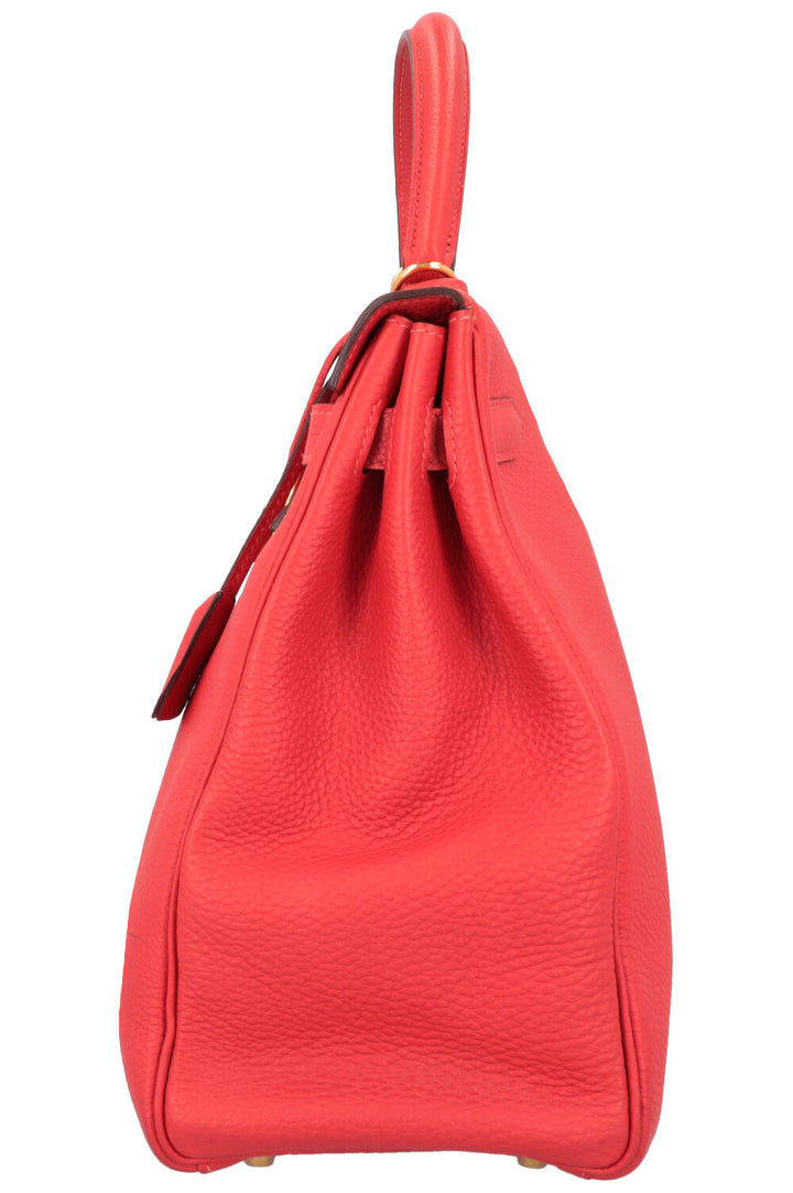 HERMÈS Kelly 35 Togo Rose Texas