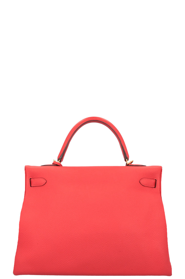 HERMÈS Kelly 35 Togo Rose Texas