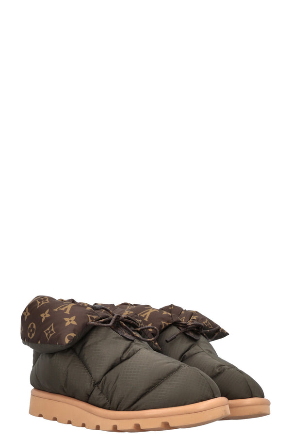 LOUIS VUITTON Pillow Comfort Ankle Boots Green MNG