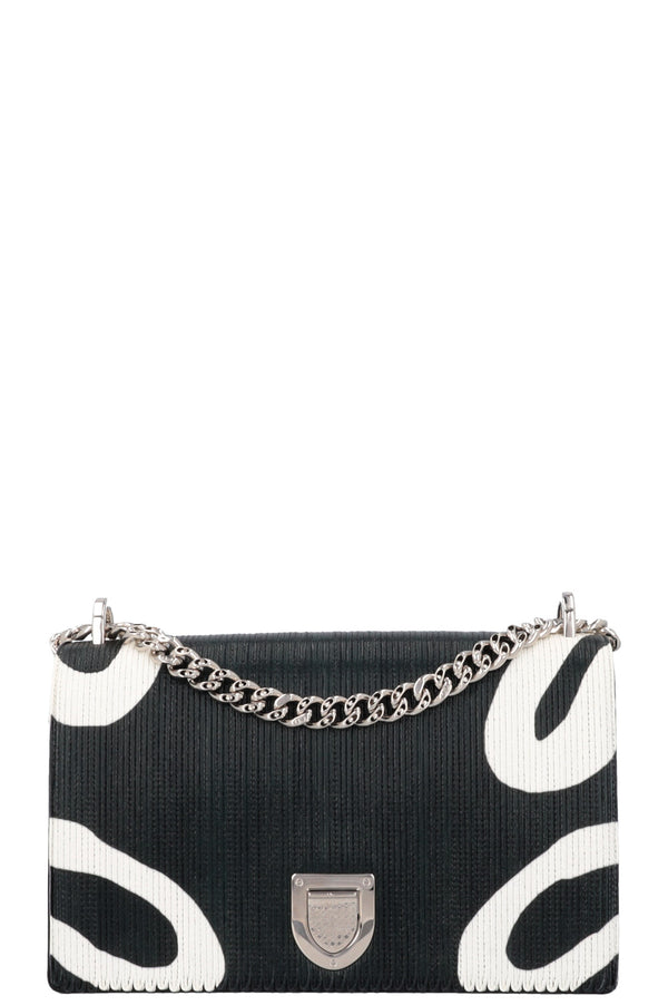 CHRISTIAN DIOR Printed Patchwork Diorama Medium Crossbody Bag