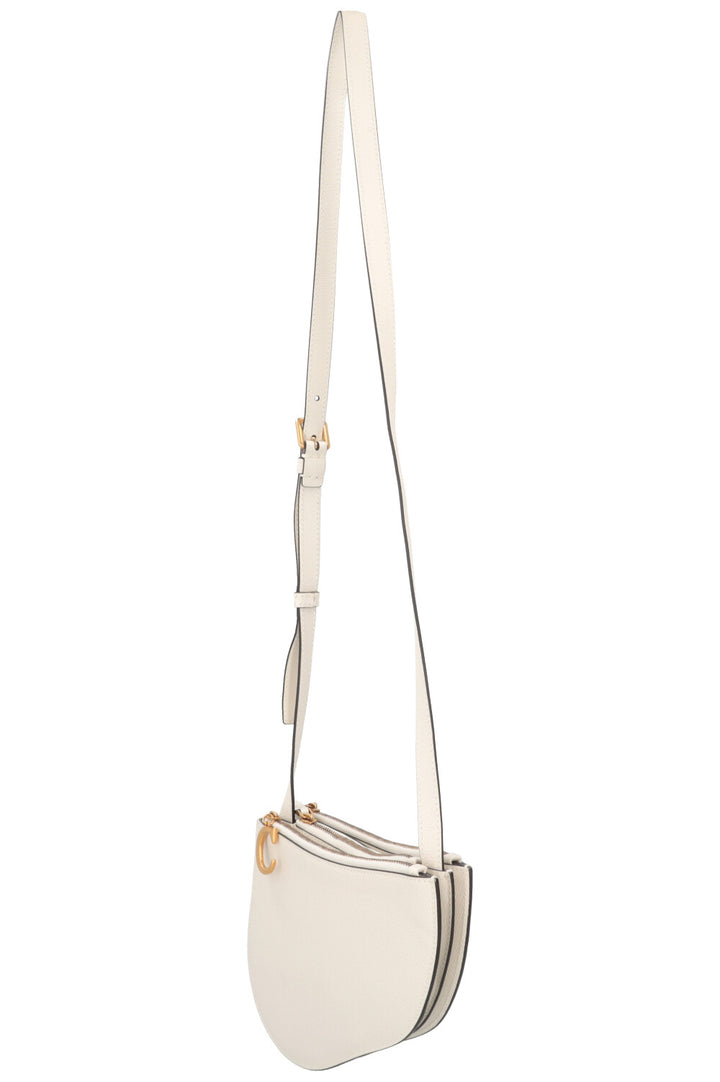 CHRISRTIAN DIOR Saddle Trio Pouch White Leather