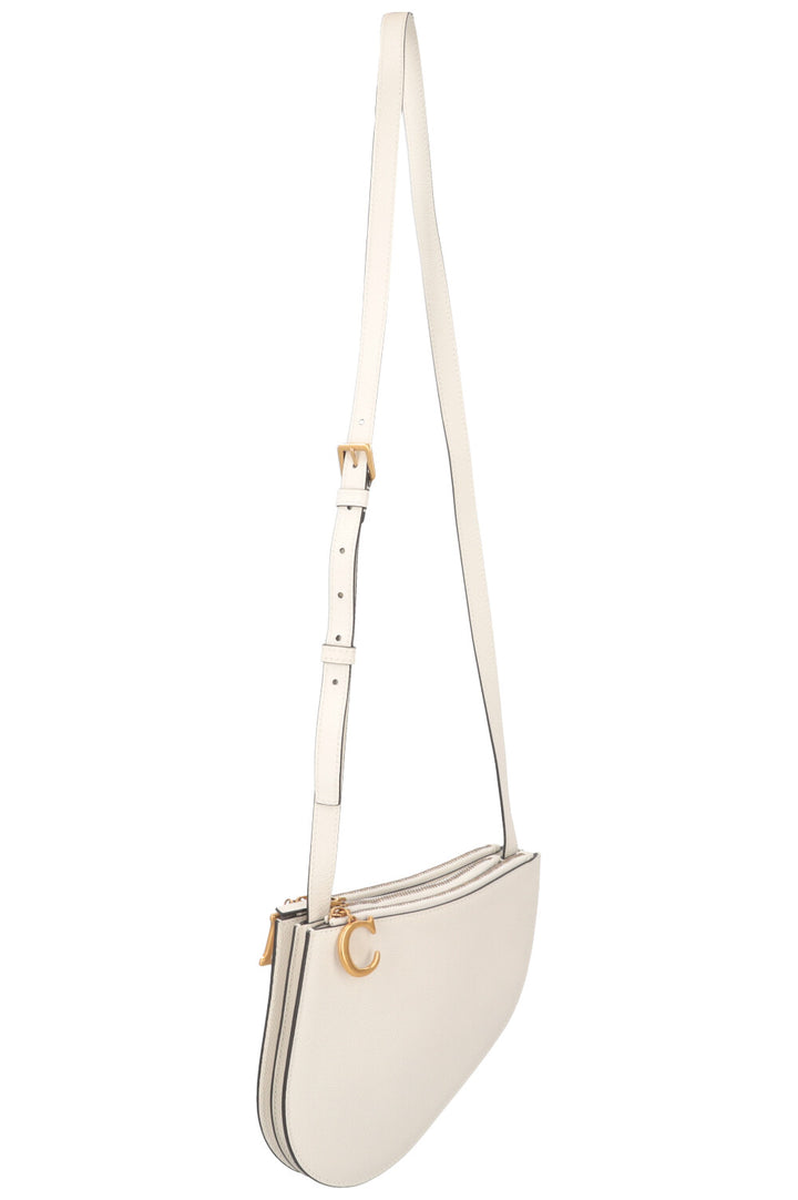 CHRISRTIAN DIOR Saddle Trio Pouch White Leather