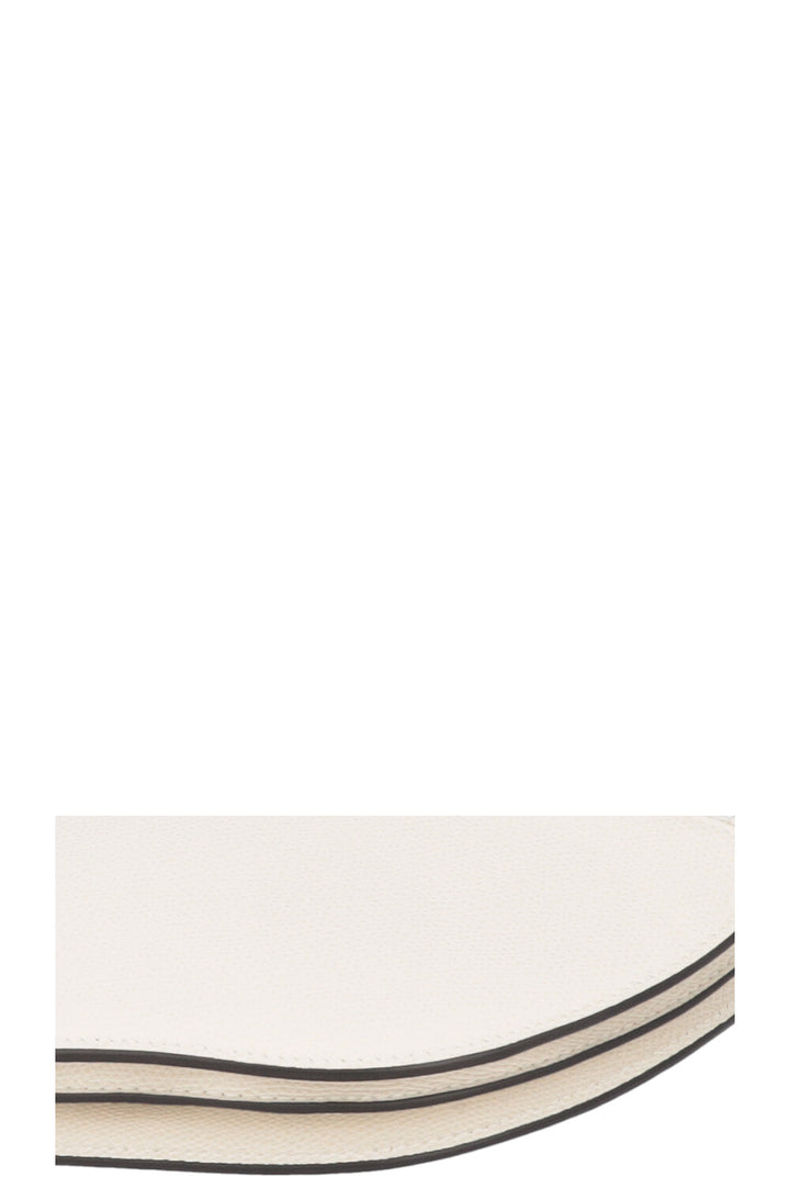 CHRISRTIAN DIOR Saddle Trio Pouch White Leather