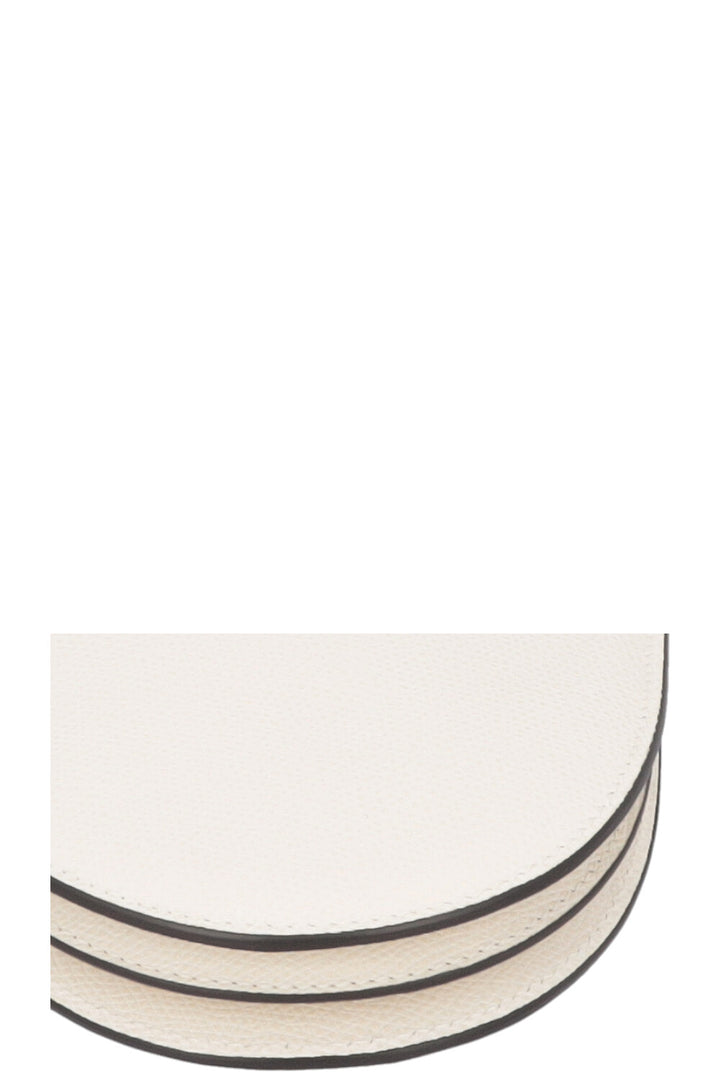 CHRISRTIAN DIOR Saddle Trio Pouch White Leather