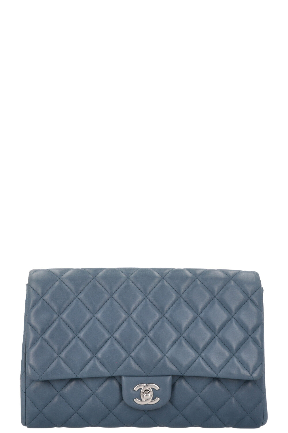 CHANEL Classic Single Flap Clutch Blue