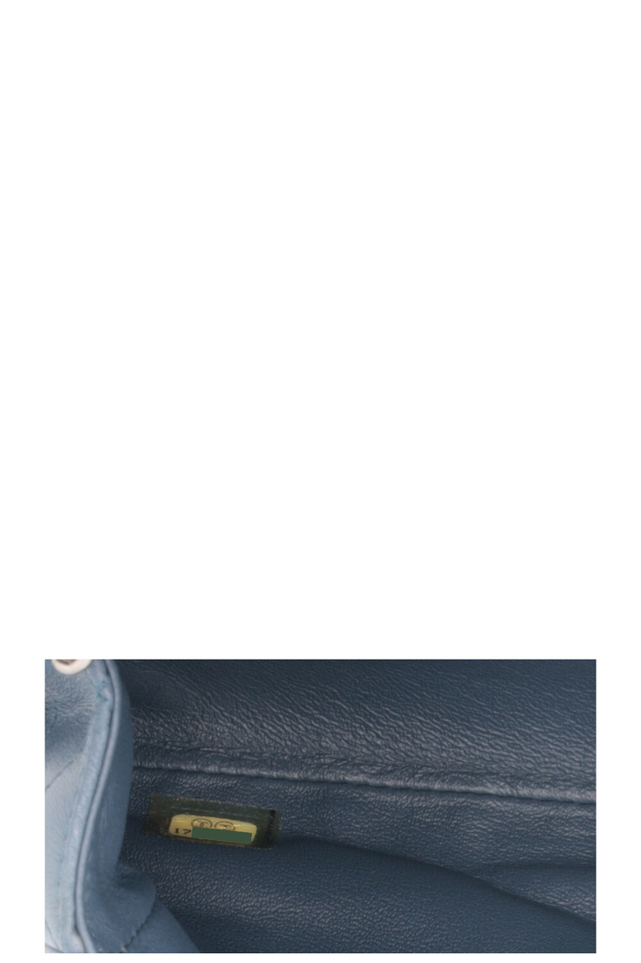 CHANEL Classic Single Flap Clutch Blue
