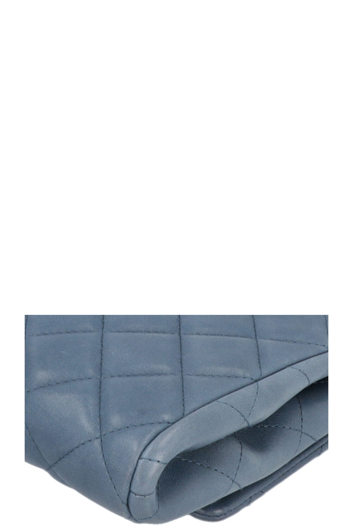 CHANEL Classic Single Flap Clutch Blue