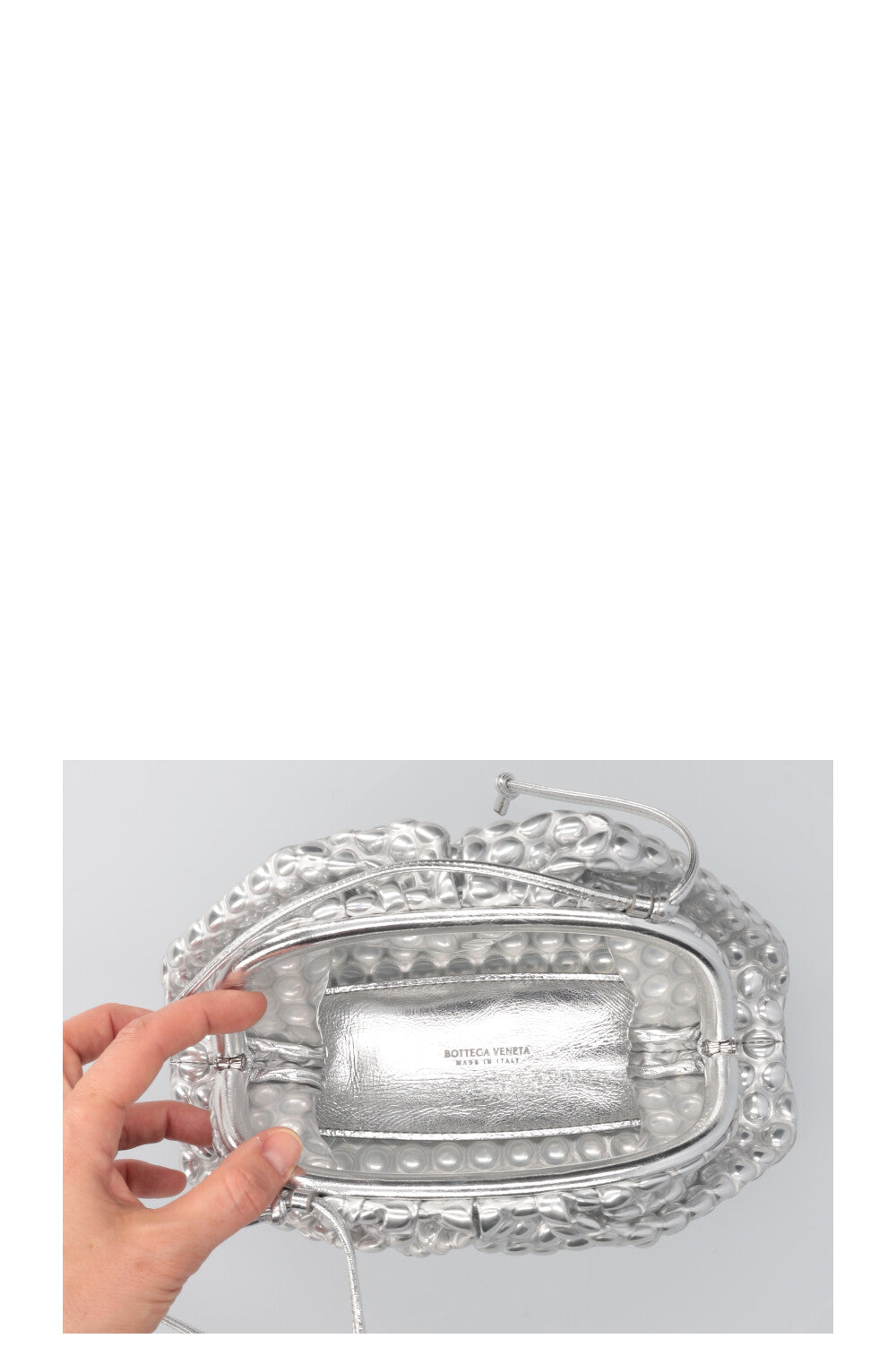 BOTTEGA VENETA The Mini Pouch Silver