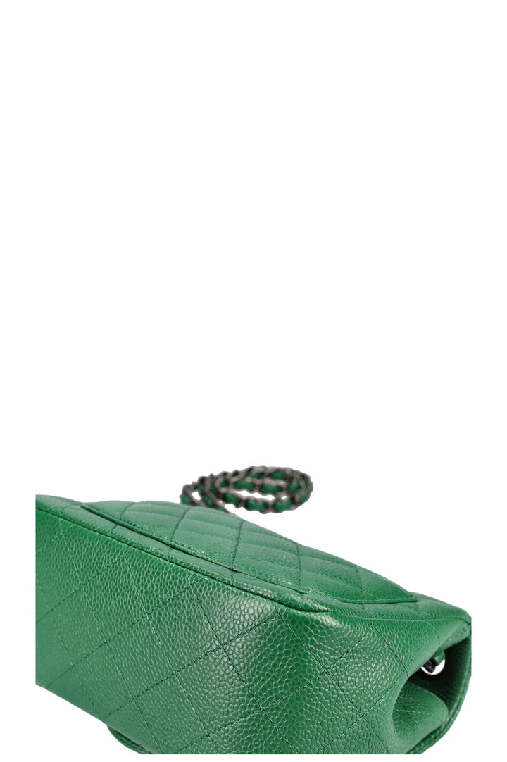 CHANEL Mini Square Flap Bag Caviar Green