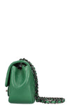CHANEL Mini Square Flap Bag Caviar Green