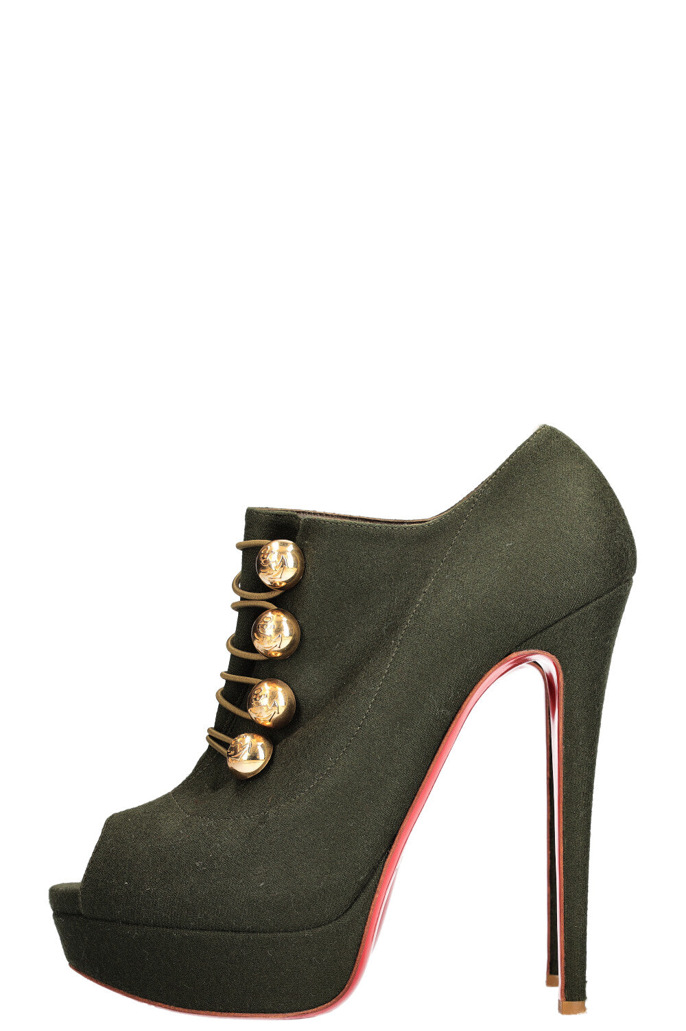 CHRISTIAN LOUBOUTIN Ankle Heels Green