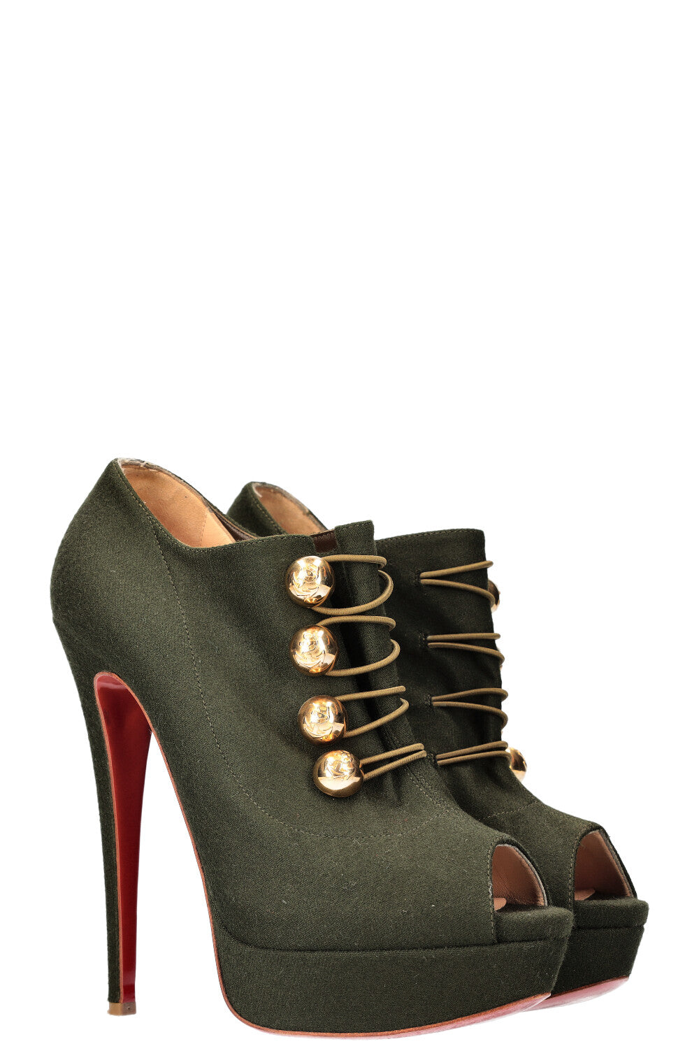 CHRISTIAN LOUBOUTIN Ankle Heels Green