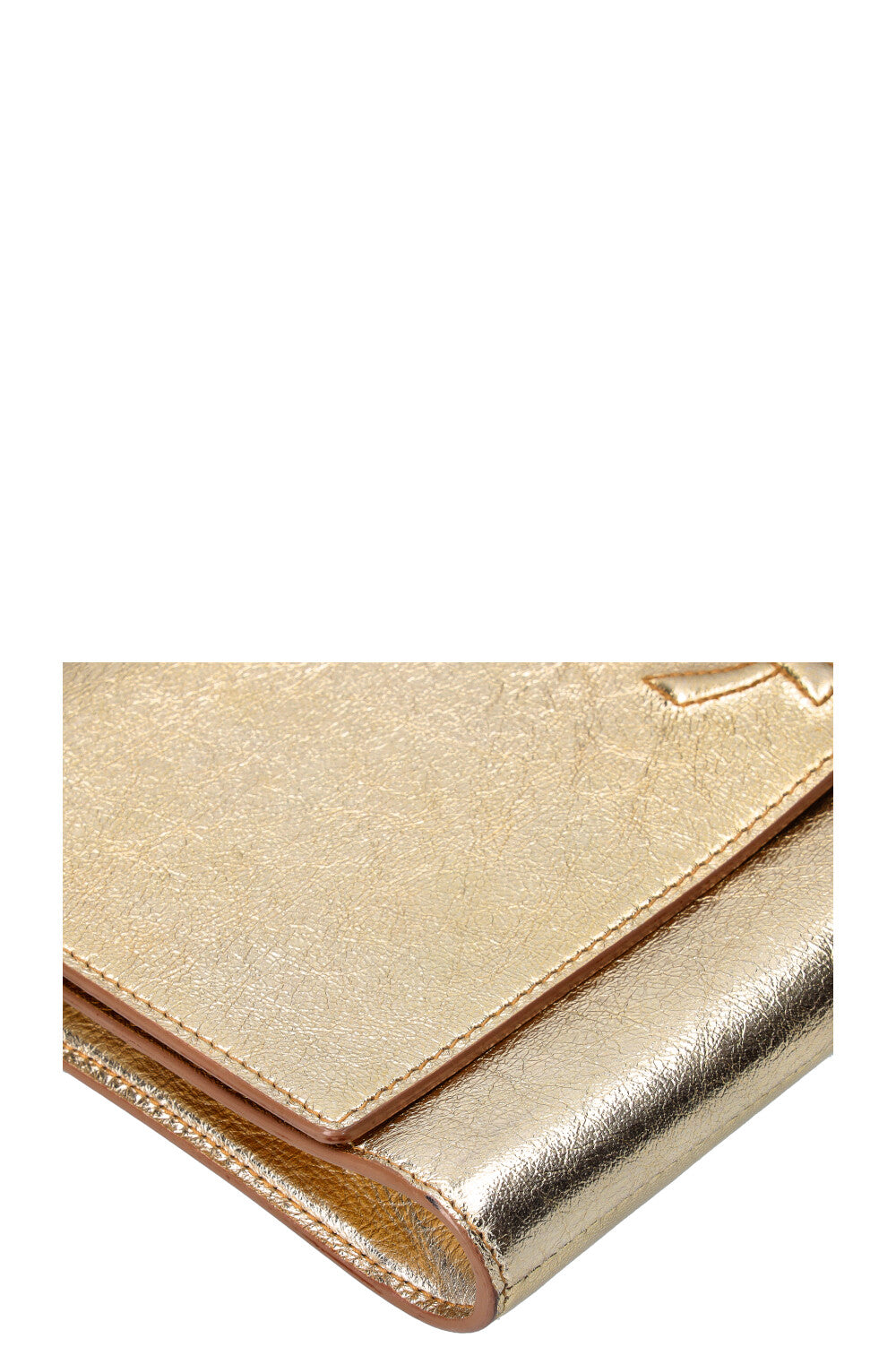 SAINT LAURENT Belle de Jour Clutch Patent Gold