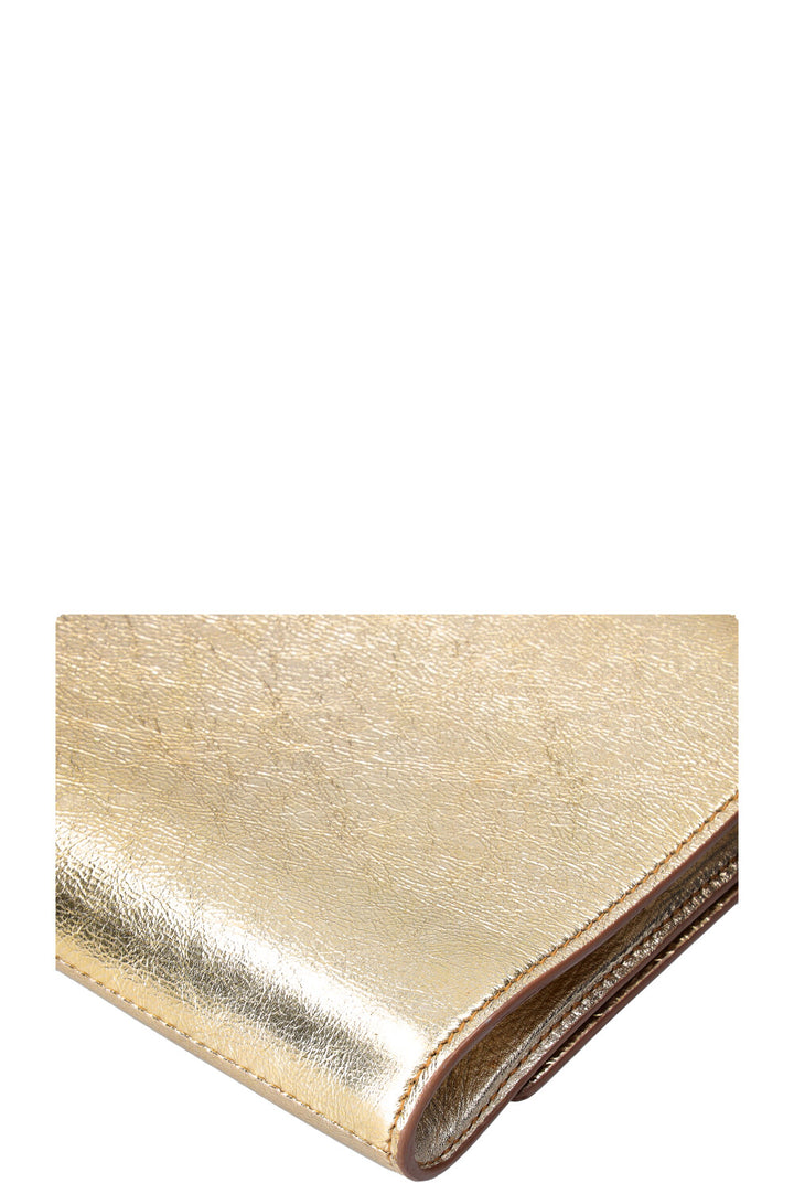 SAINT LAURENT Belle de Jour Clutch Patent Gold