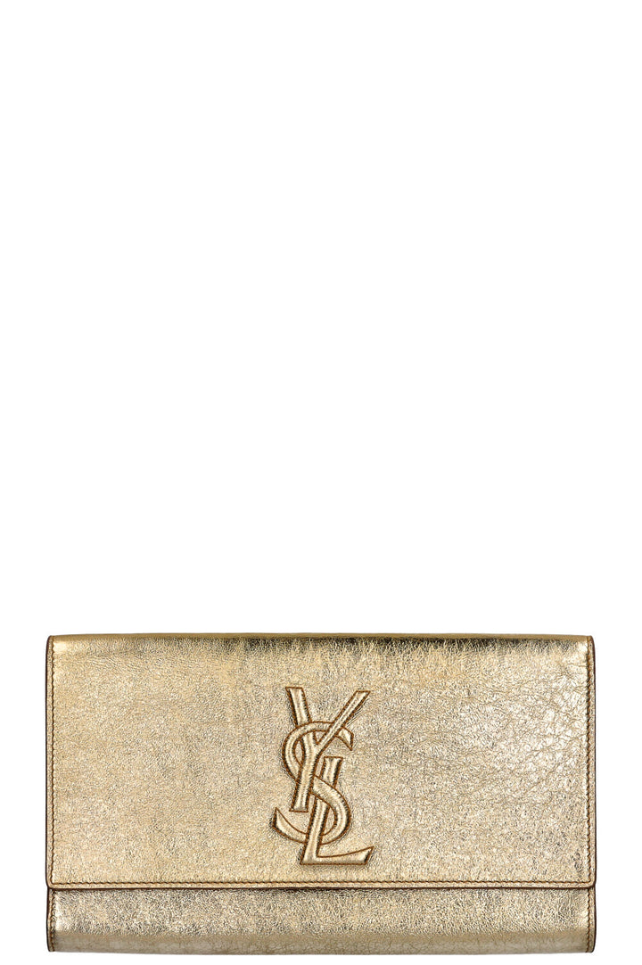 SAINT LAURENT Belle de Jour Clutch Patent Gold