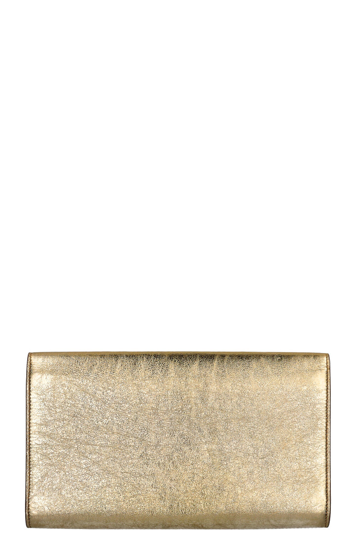 SAINT LAURENT Belle de Jour Clutch Patent Gold