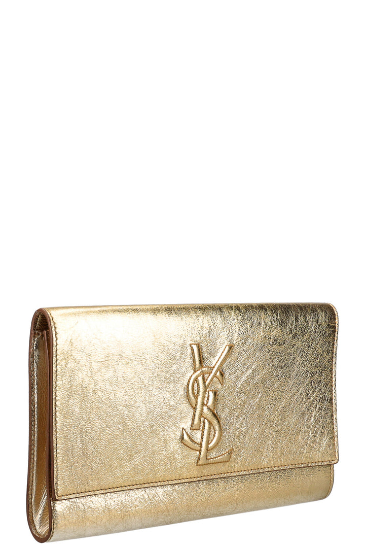 SAINT LAURENT Belle de Jour Clutch Patent Gold