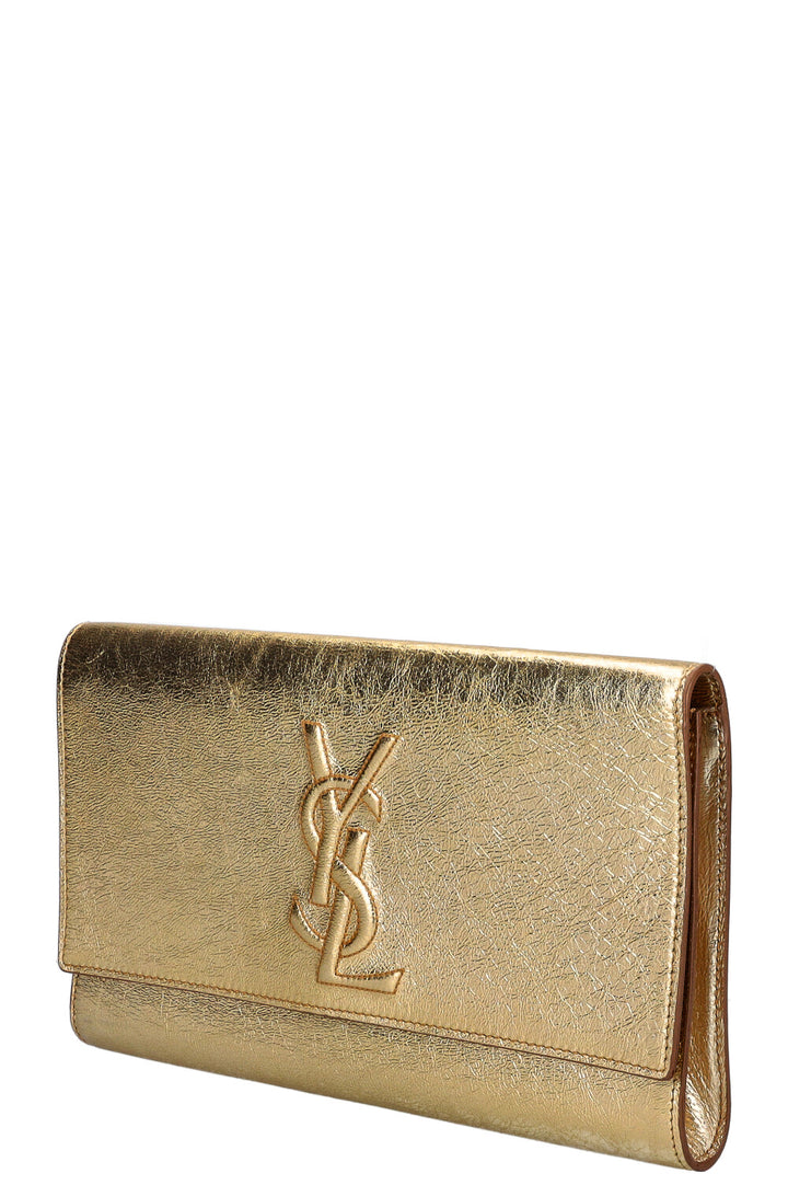 SAINT LAURENT Belle de Jour Clutch Patent Gold