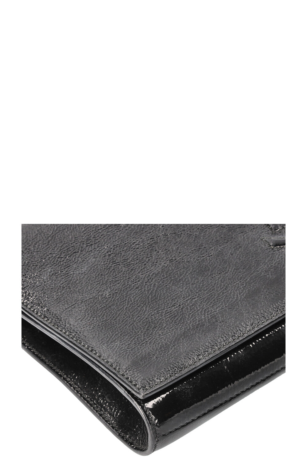 SAINT LAURENT Belle de Jour Clutch Patent Black