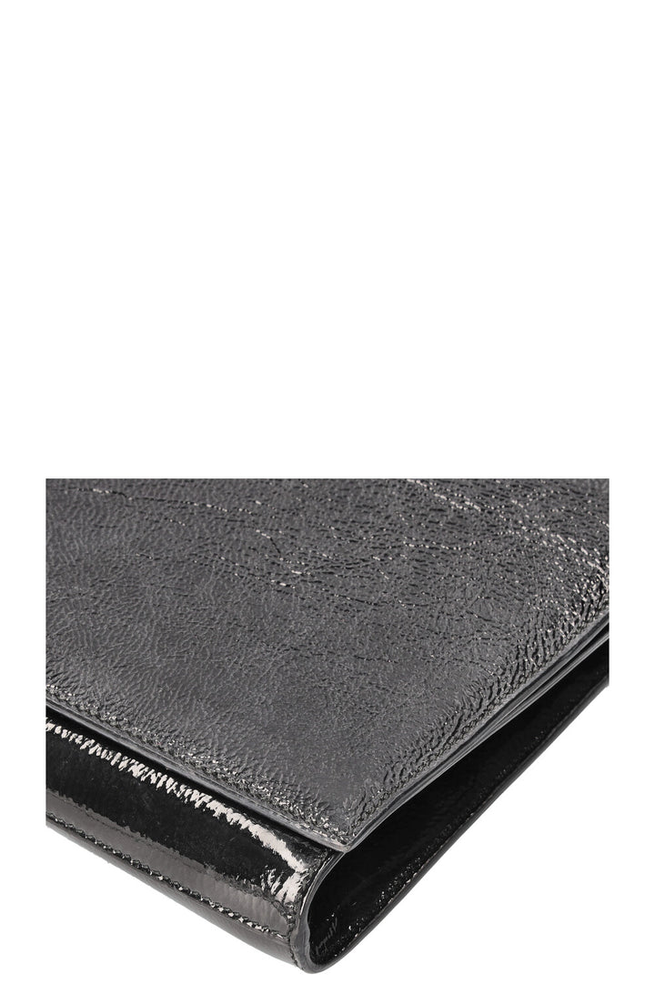 SAINT LAURENT Belle de Jour Clutch Patent Black