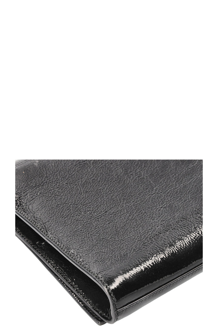 SAINT LAURENT Belle de Jour Clutch Patent Black