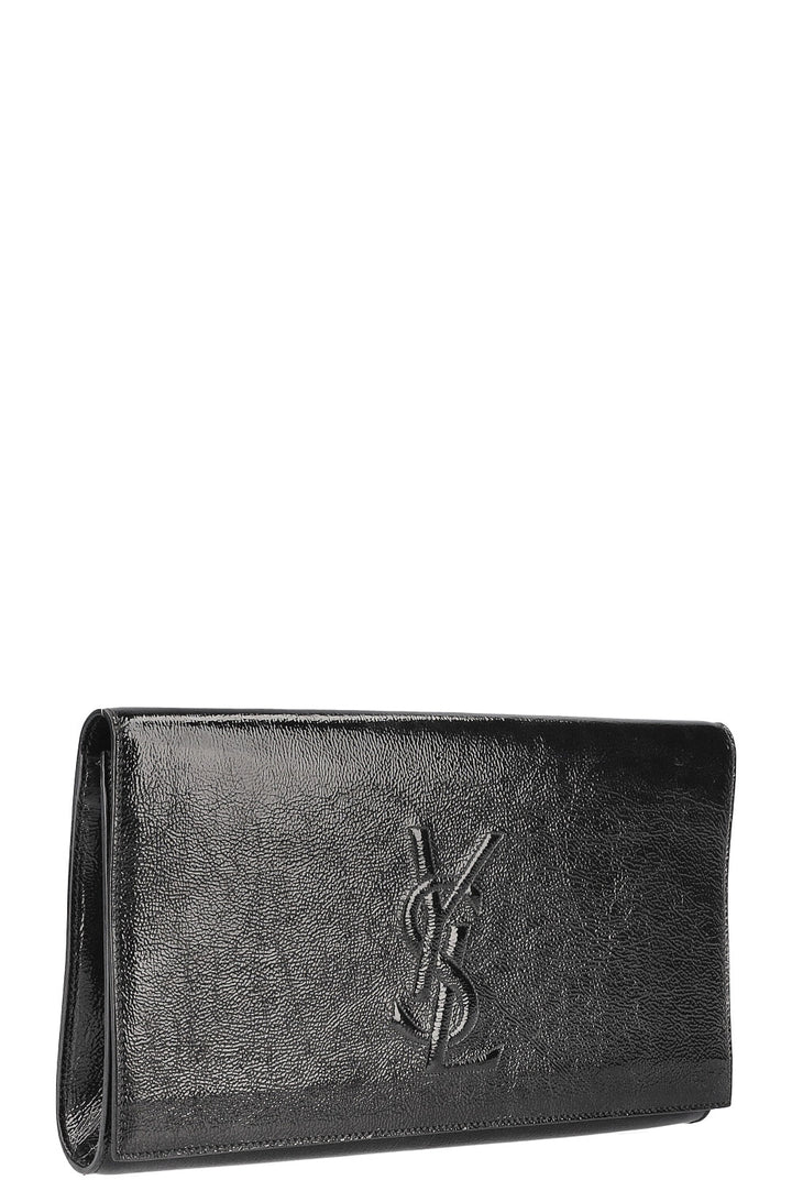 SAINT LAURENT Belle de Jour Clutch Patent Black