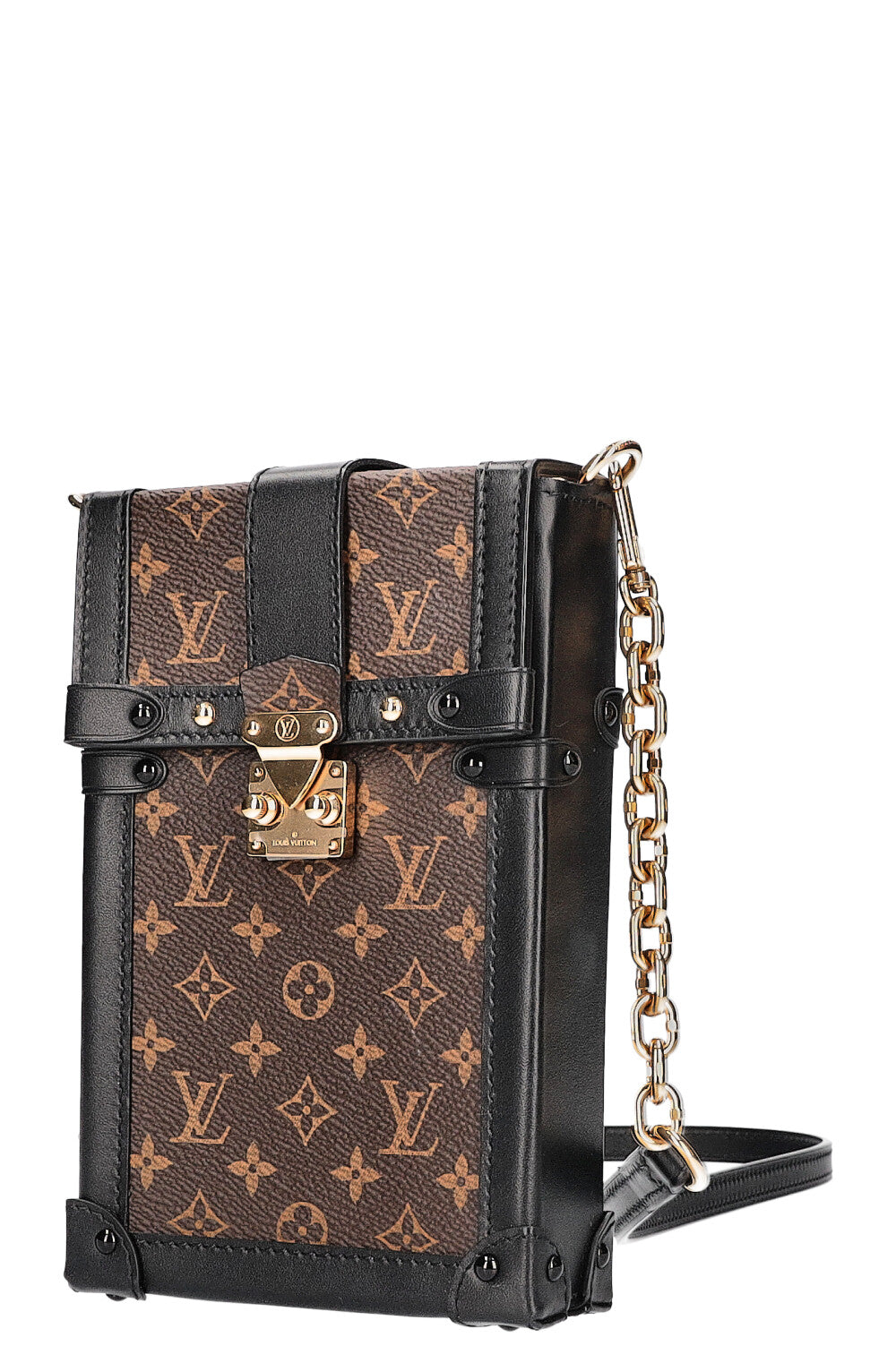 LOUIS VUITTON Trunk Pochette Vertical Monogram Canvas