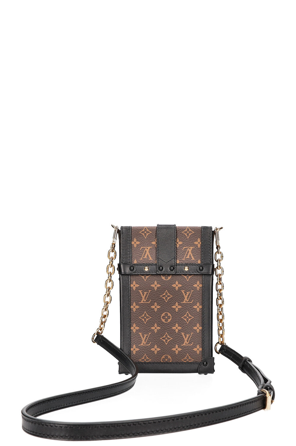 Pochette trunk verticale crossbody bag Louis Vuitton Brown in