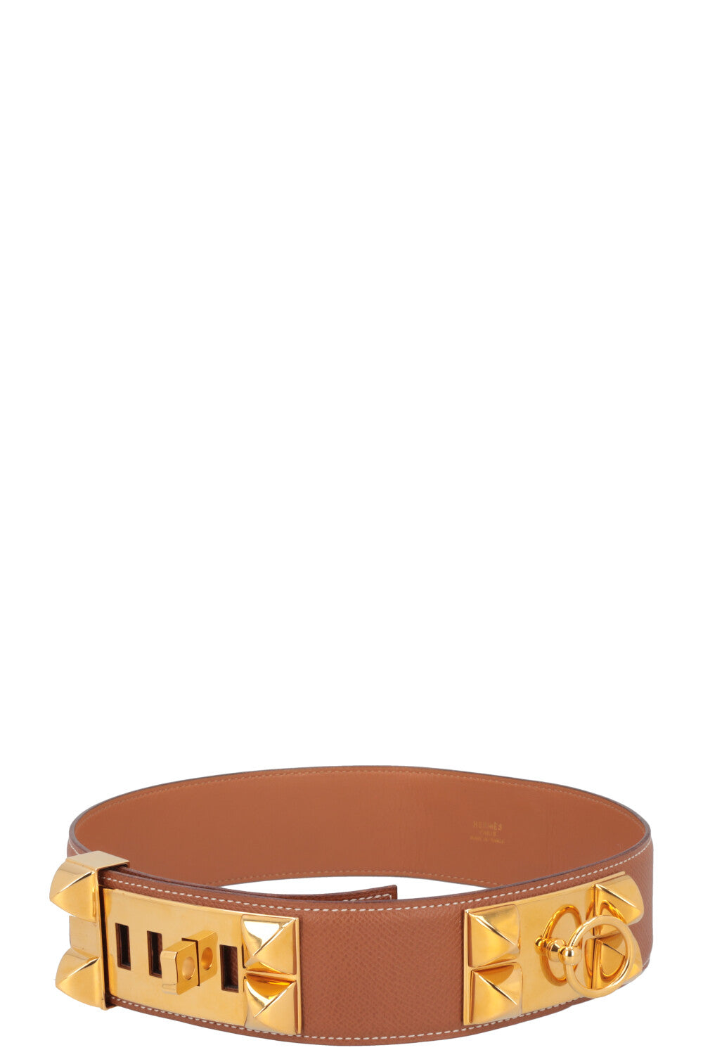 HERMÈS Collier De Chien 50 Belt Gold Epsom